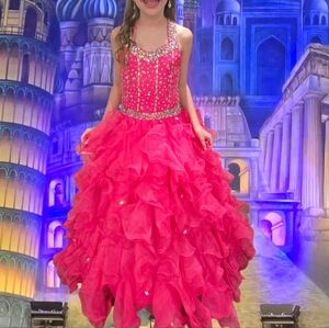 Pink Kids Pageant Dress